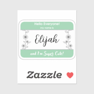 Etiqueta de nombre de bebé Nombre de la etiqueta d