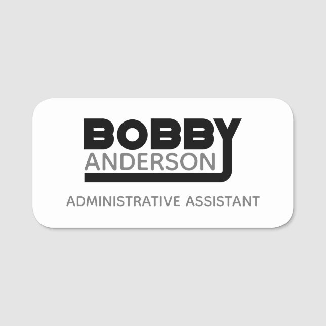 Etiqueta de nombre de Bobby (Anverso)