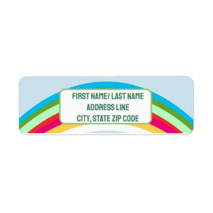 Etiqueta de nombre de celebración del arco iris