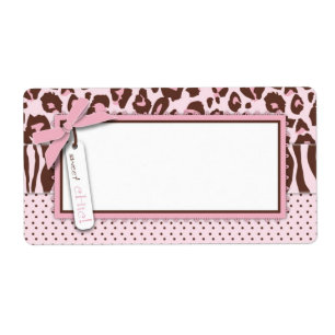 Etiqueta de nombre de Chica de Cheetah