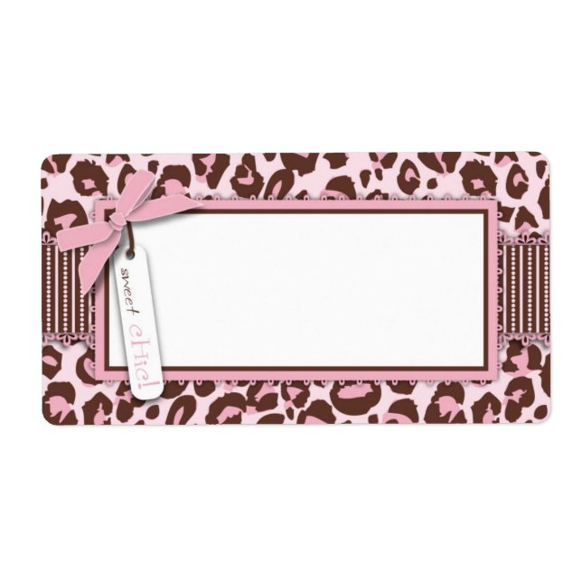 Etiqueta de nombre de Chica de Cheetah (Frente)