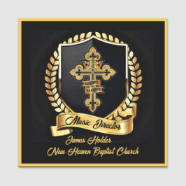 Etiqueta de nombre de director de música