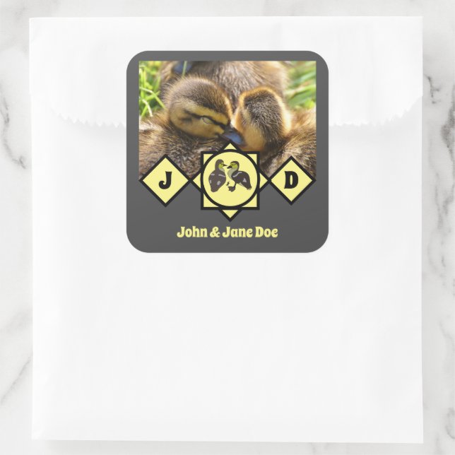 Etiqueta de nombre de doble doblón Adorable (Bolso)