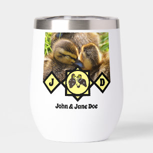 Etiqueta de nombre de doble doblón Adorable