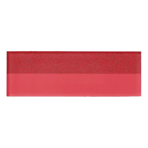 Etiqueta de nombre de doble textura de color rojo 