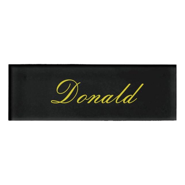 Etiqueta de nombre de Donald (Anverso)