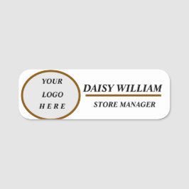 Etiqueta de nombre de empleado elegante