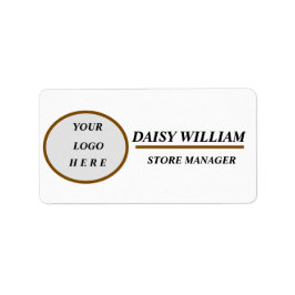 Etiqueta de nombre de empleado elegante