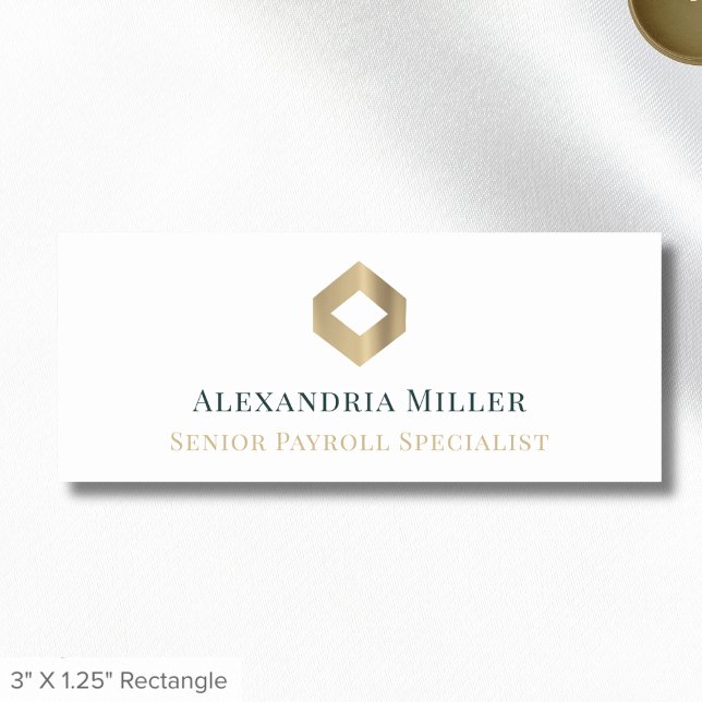 Etiqueta de nombre de empleado simple y elegante (Subido por el creador)