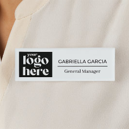 Etiqueta de nombre de empresa Aquí va su logotipo