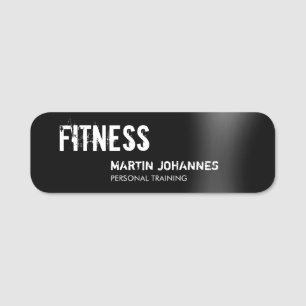Etiqueta de nombre de entrenador personal de fitne