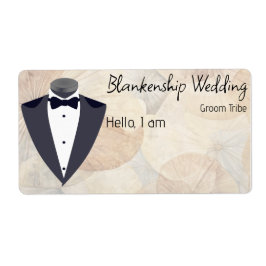 Etiqueta de nombre de etiqueta de borde floral de 