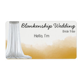 Etiqueta de nombre de etiqueta de color de agua do