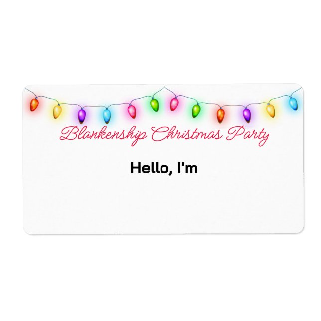 Etiqueta de nombre de etiqueta de papel de los Nav (Frente)