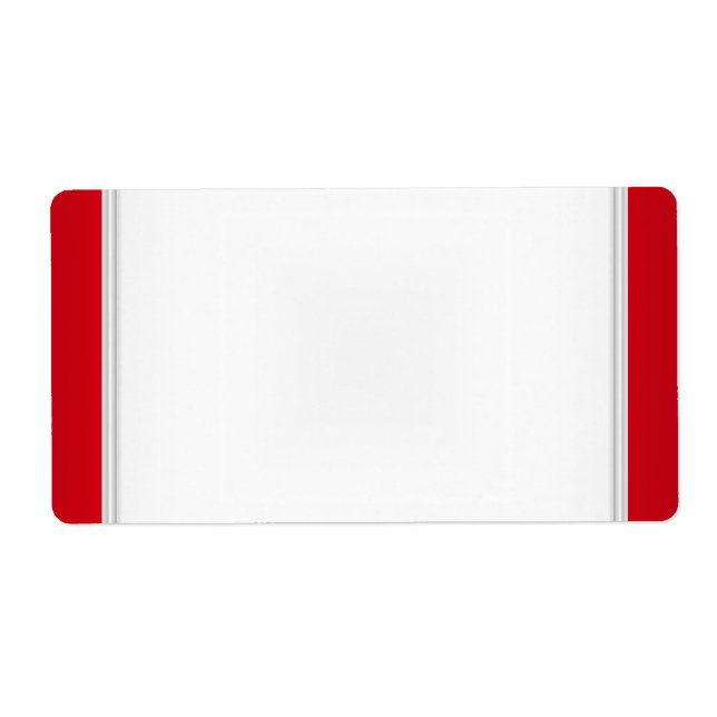 Etiqueta de nombre de fiesta Rojo Blanco (Frente)