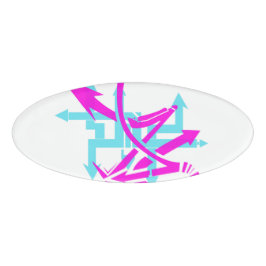 Etiqueta de nombre de flechas abstractas