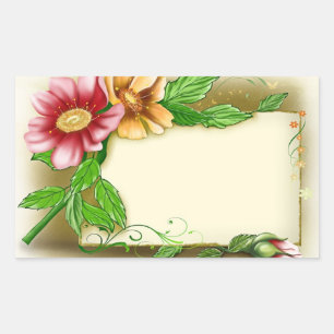 Etiqueta de nombre de flores