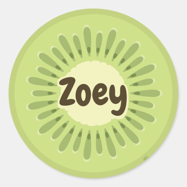 Etiqueta de nombre de fruta de Kiwi (Anverso)