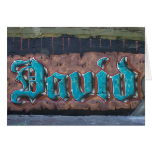 Etiqueta de nombre de graffiti: David