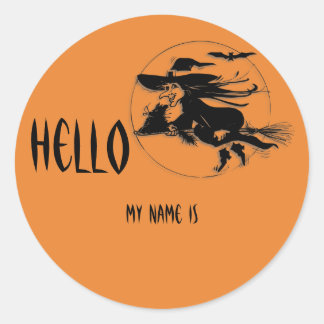 Etiqueta de nombre de Halloween