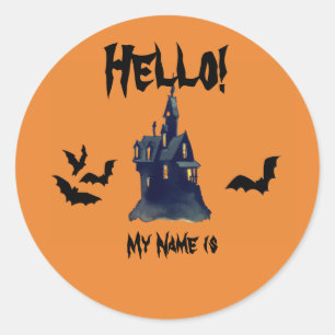 Etiqueta de nombre de Halloween