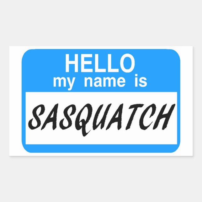 Etiqueta de nombre de Hello Sasquatch (Anverso)