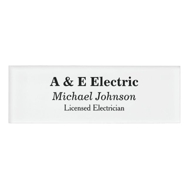 Etiqueta de nombre de identificación profesional H (Anverso)