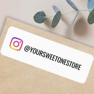 Etiqueta de nombre de Instagram y pegatina de icon