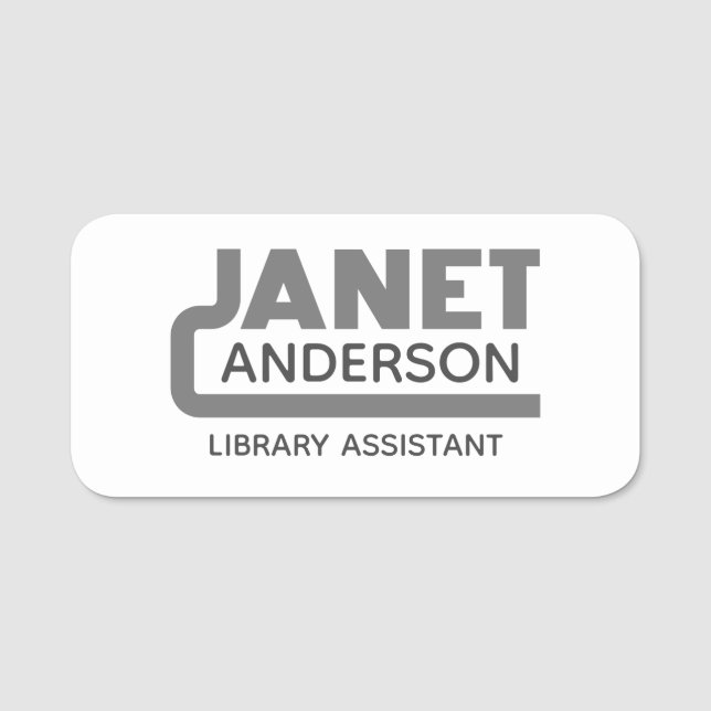 Etiqueta de nombre de Janet (Anverso)