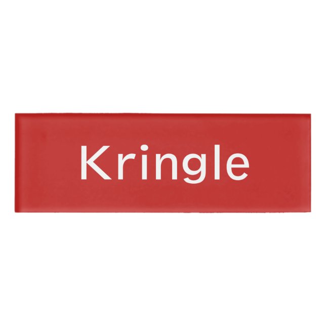 Etiqueta de nombre de Kringle (Anverso)