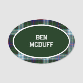 Etiqueta de nombre de la placa de pecín y mackenzi