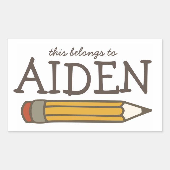 Etiqueta de nombre de lápiz (Anverso)