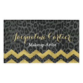 Etiqueta de nombre de leopardo negro