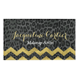 Etiqueta de nombre de leopardo negro