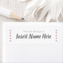 Etiqueta de nombre de libro