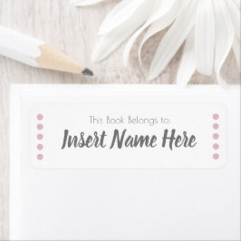 Etiqueta de nombre de libro