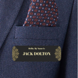 Etiqueta de nombre de logotipo personalizado para