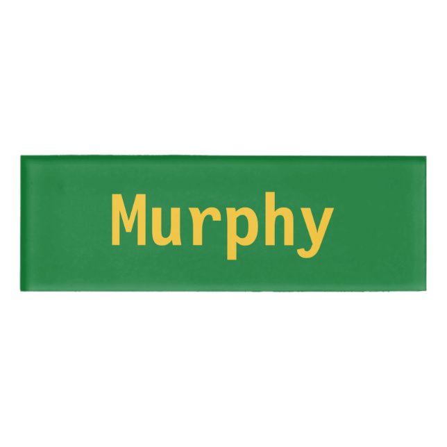 Etiqueta de nombre de murphy (Anverso)