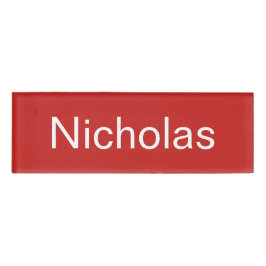 Etiqueta de nombre de Nicholas
