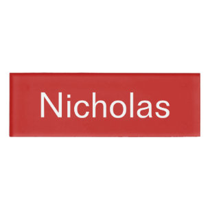 Etiqueta de nombre de Nicholas