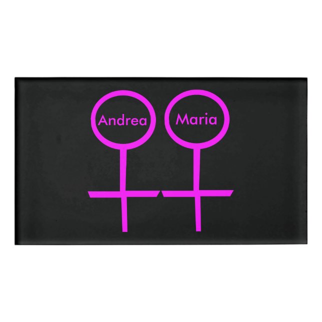 Etiqueta de nombre de parejas personalizadas para  (Anverso)