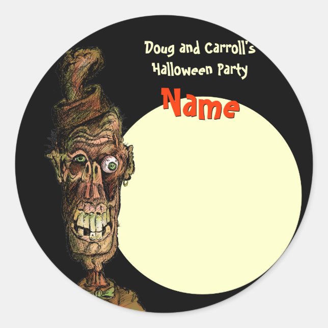 Etiqueta de nombre de partido de Halloween - Gorra (Anverso)