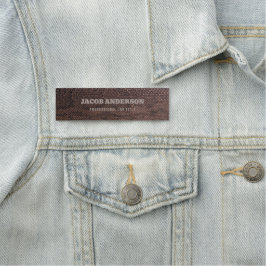 Etiqueta de nombre de Piel de serpiente falso marr