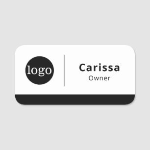 Etiqueta de nombre de pin de seguridad o logotipo