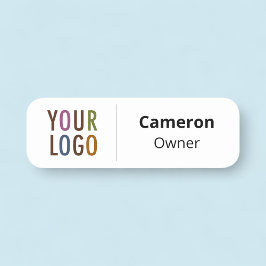 Etiqueta de nombre de pin de seguridad o logotipo 