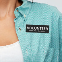 Etiqueta de nombre de placa de voluntario clásico 