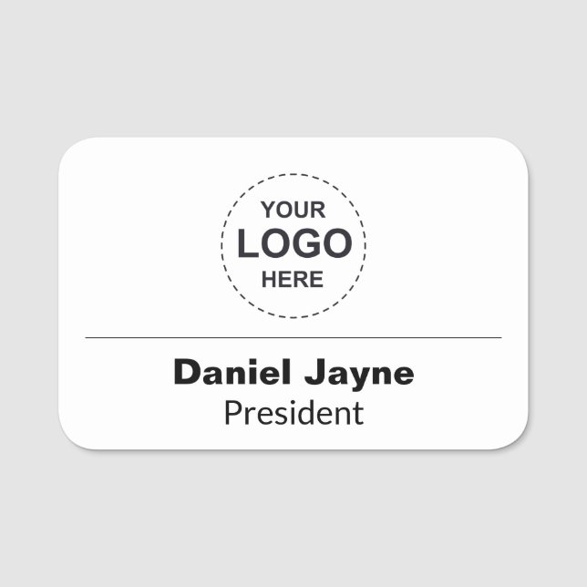 Etiqueta de nombre de plástico de personalizado -  (Anverso)