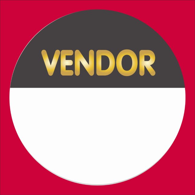 Etiqueta de nombre de proveedor para feria de arte (Subido por el creador)