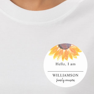 Etiqueta de nombre de reunión familiar