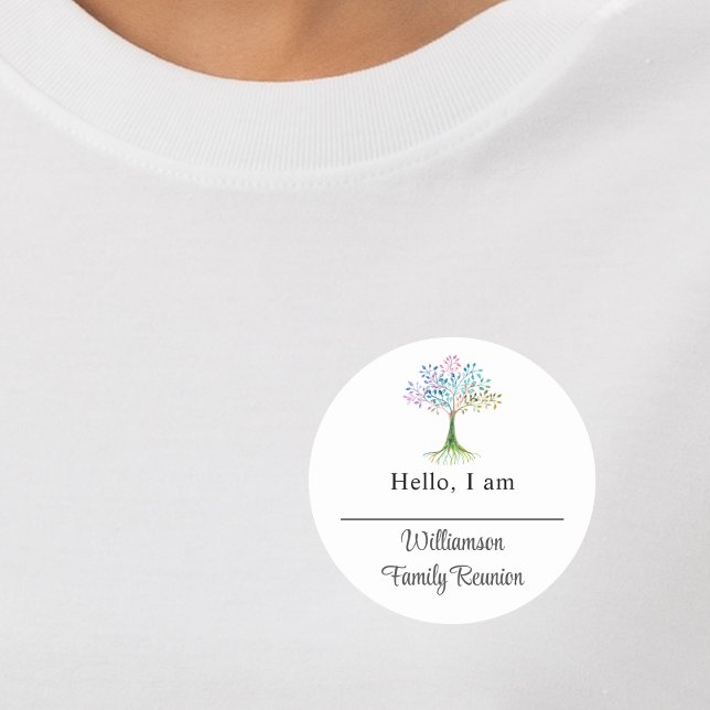 Etiqueta de nombre de reunión familiar Árbol genea (Subido por el creador)
